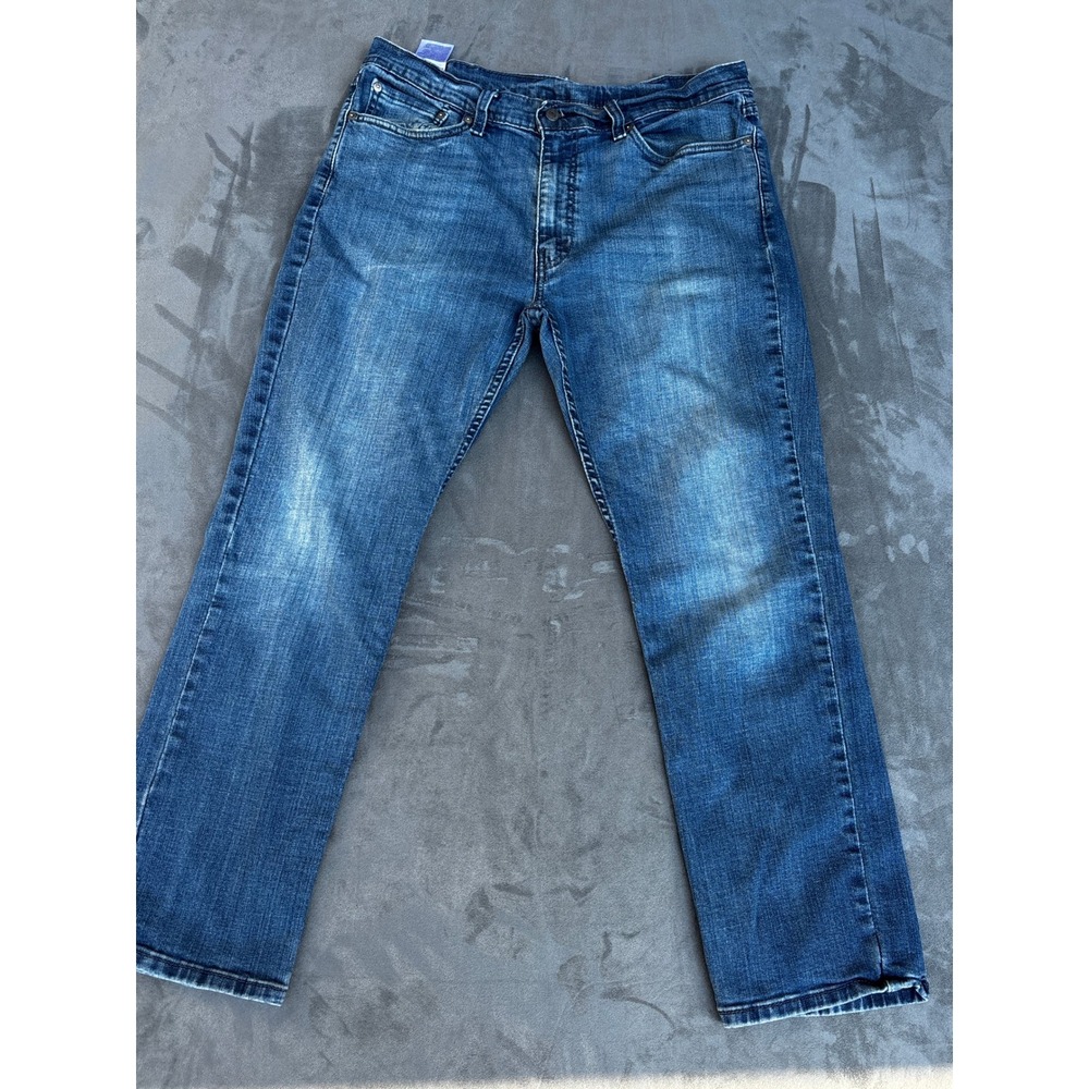 Levi's 514 Straight Fit Jeans 38x30 Medium Wash Stretch Denim Blue